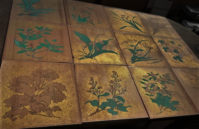 IMG 3067波奈之丸天井画制作中１